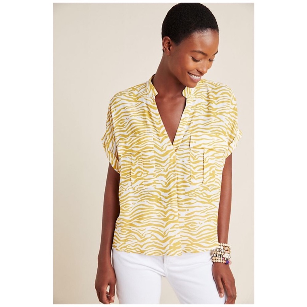 Anthropologie Maeve Amira Utility Shirt